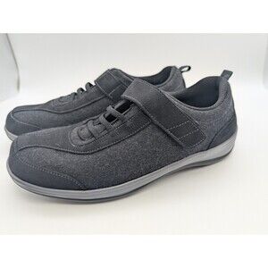 Orthofeet Women's Black Volcano Arch Support Adjustable Strap Casual Size 11 B